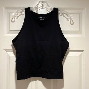Everlane Perform Tank Top Cropped Black